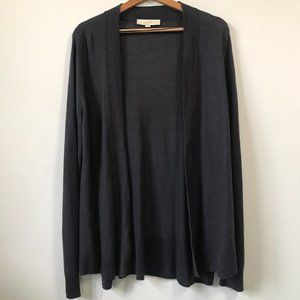 Ann Taylor LOFT Graphite Knit Cardigan, Size L